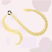 Coada de par pentru impletituri, Blond Deschis, 70 cm